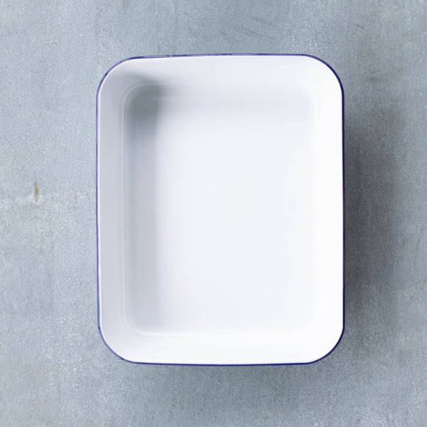 Falcon enamel deep roasting pan, white, 41 x 33 x 8cm