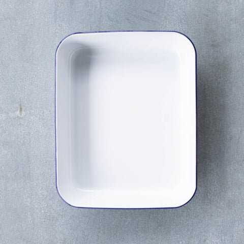 Falcon enamel deep roasting pan, white, 41 x 33 x 8cm