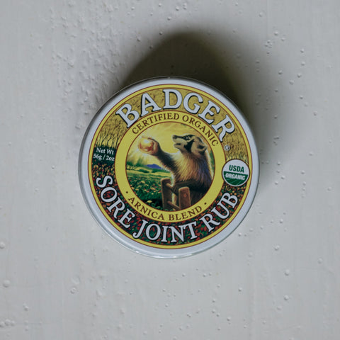 Use Badger Balm Sore Joint Rub to soothe everyday aches and pains of exercise and hard work.