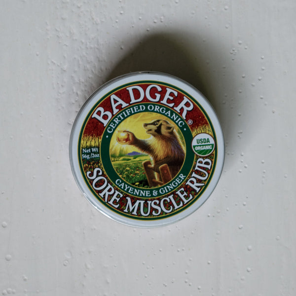 Soothe everyday aches and pains of exercise and hard work with Badger Balm Sore Muscle Rub.