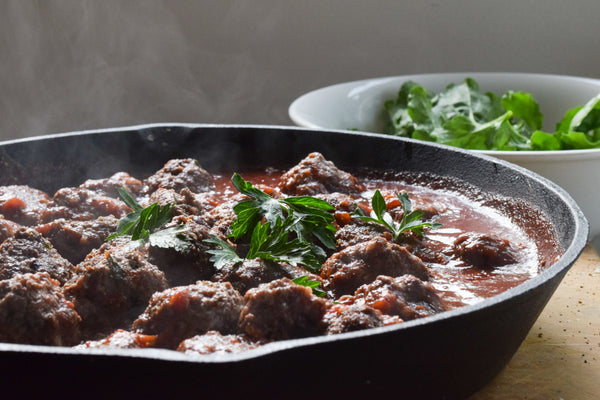 Our Pyrolux cast iron pre-seasoned frypans/skillets are available in four sizes , 15cm, 19cm, and 25cm, and 30.5cm.  Cast iron is such a great conductor of heat, it is non-stick when seasoned, can be used in the oven and stovetop, and is a natural alternative to coated non-stick cookware.