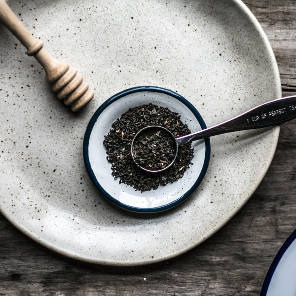 English Breakfast Tea, loose leaf, available in 100g, 250g and 1kg quantities from Odgers and McClelland Exchange Stores.