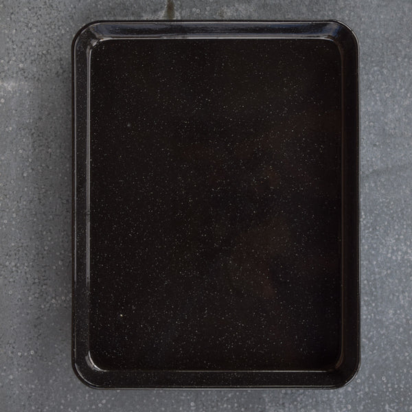 Falcon enamel baking tray for cooking slices or toasting granola. 