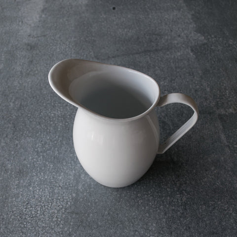 Falcon enamel jug, 1 litre, white.