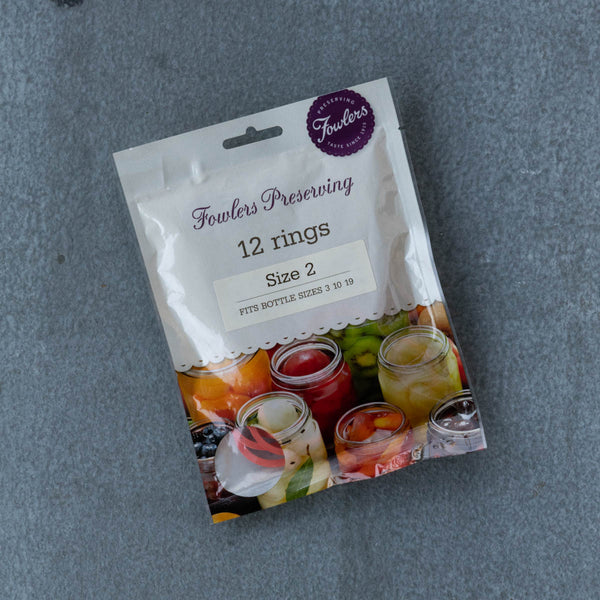 Fowlers Vacola Preserving Rings Size 2, Pack of 12.