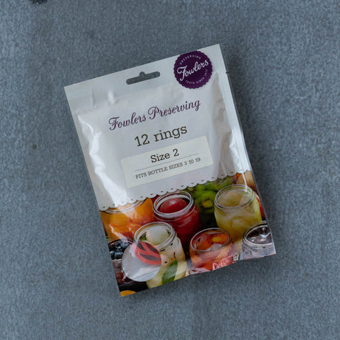 Fowlers Vacola Preserving Rings Size 2, Pack of 12.