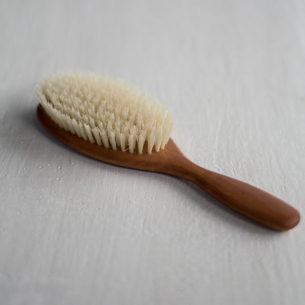 Hairbrush, natural bristle and pearwood