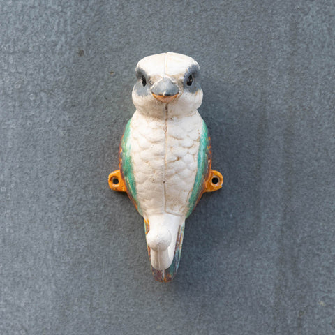 This Kookaburra Hook in Cast Iron makes us smile. Hang it as a single hook or have fun mixing it with our Magpie and Cockatoo hooks.