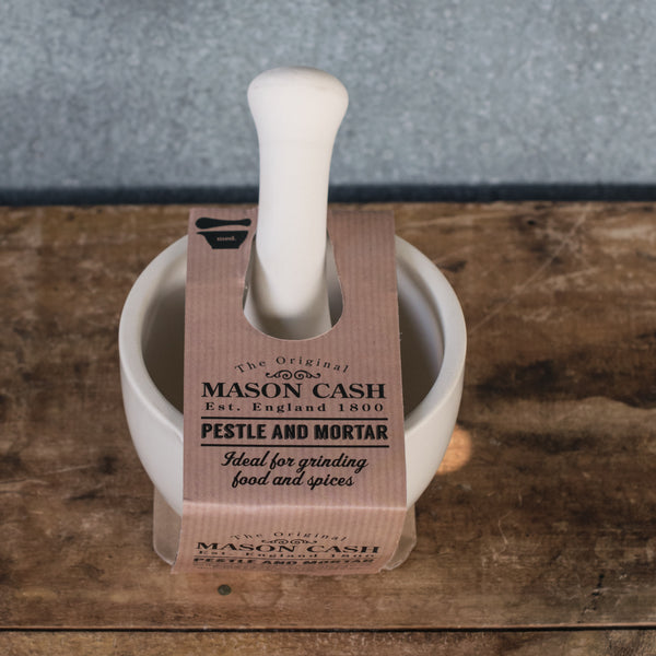 Use the Mason Cash mortar and pestle to grind your own food and spices. The unglazed ceramic inside finish on the mortar and pestle is ideal for grinding, while the glazed ceramic outside finish is easy to clean.