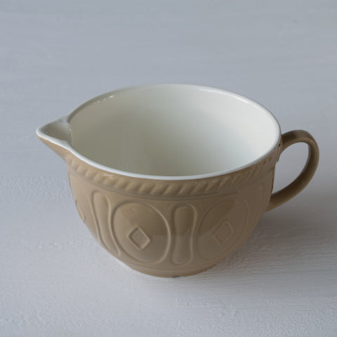 The Mason Cash caneware batter bowl with handle is one of our favourite kitchen tools, especially for whipping up Sunday morning pancakes. 