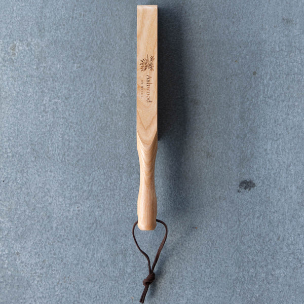 Tool Sharpening Stone with silica carbide stone and Ashwood handle for keeping stainless steel spades and hoes sharp.