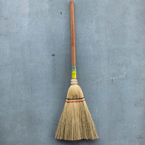 We have sold six designs of Tumut Broom Factory millet brooms for more than 10 years. Tumut Broom Factory at Tumut, NSW has been making brooms from hand harvested millet since 1946.  We do sell large Tumut Broom Factory millet brooms for indoor and outdoor use: No. 1 Millet Broom, Woolshed Broom (split cane centre), and Caravan Broom.  