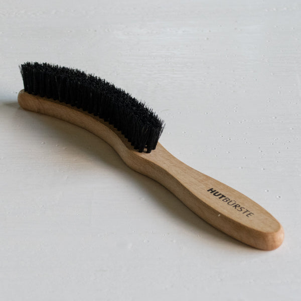 Hat brush, horse hair, dark